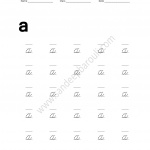 Cursive Writing Worksheet for small letters a