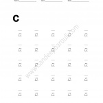 Cursive Writing Worksheet for small letters c