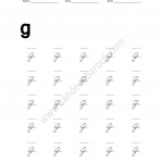 Cursive Writing Worksheet for small letters g