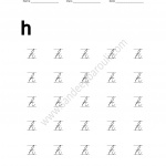 Cursive Writing Worksheet for small letters h