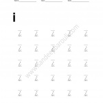 Cursive Writing Worksheet for small letters i