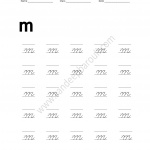 Cursive Writing Worksheet for small letters m