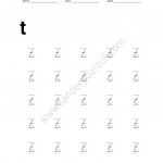 Cursive Writing Worksheet for small letters t