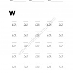Cursive Writing Worksheet for small letters w