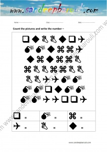 Count the Picture and Write the Number Worksheet (16)