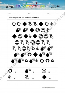 Count the Picture and Write the Number Worksheet (18)