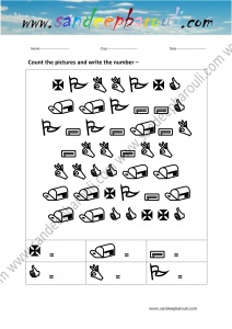 Count the Picture and Write the Number Worksheet (19)