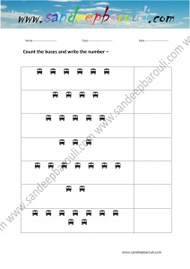 Count the Picture and Write the Number Worksheet (2)