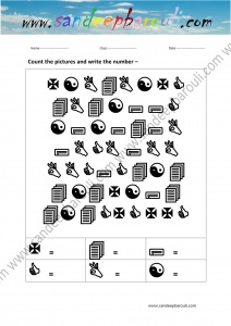 Count the Picture and Write the Number Worksheet (7)