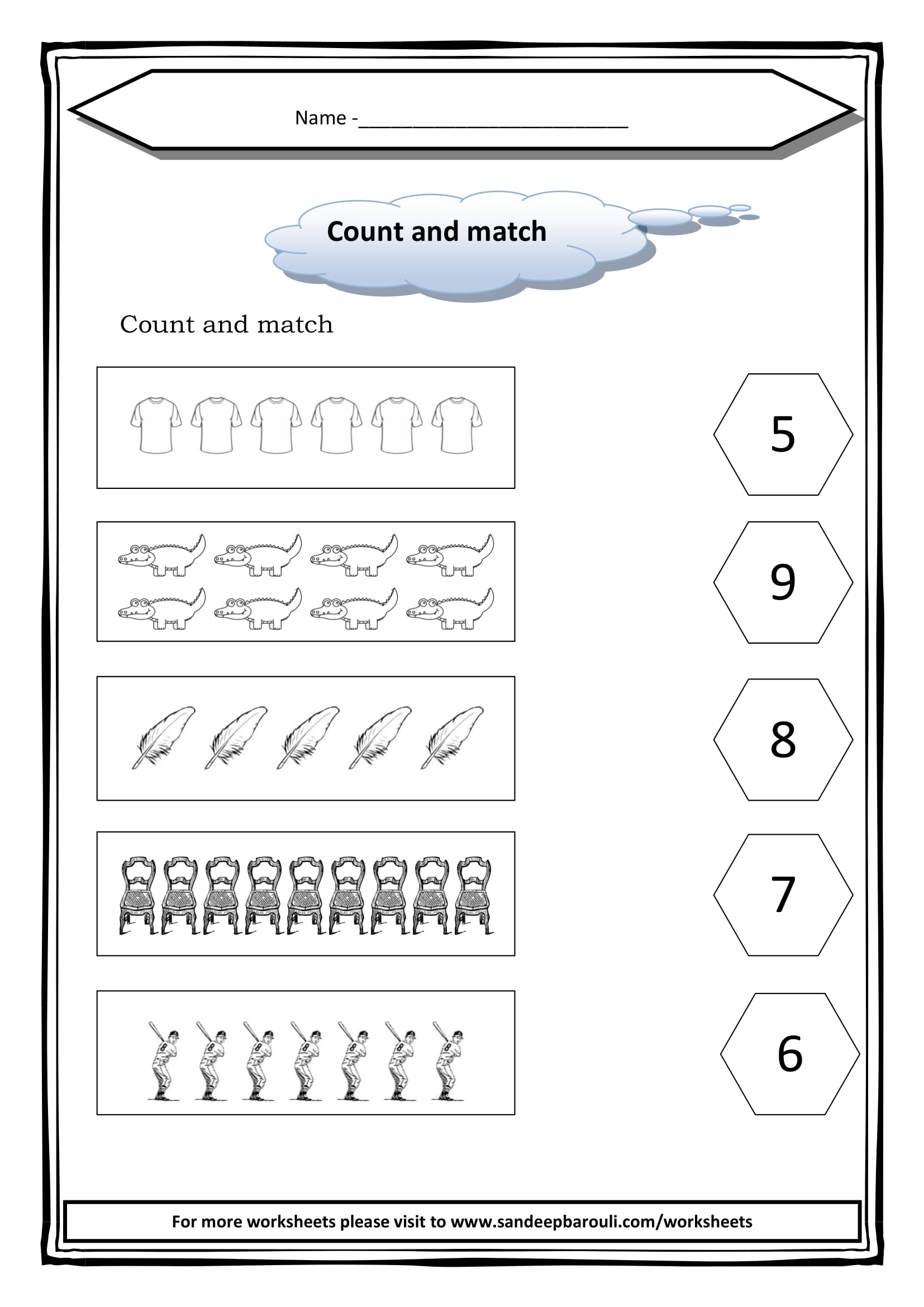 Count-and-match-4-Worksheet-for-class-1