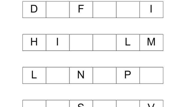 Fill the missing letters – worksheet 1-1
