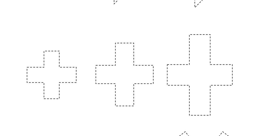 Trace the shapes. Worksheet 2-1